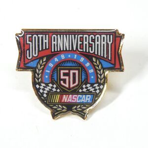 NASCAR 50th Anniversary Logo Lapel Pin Vintage 1998